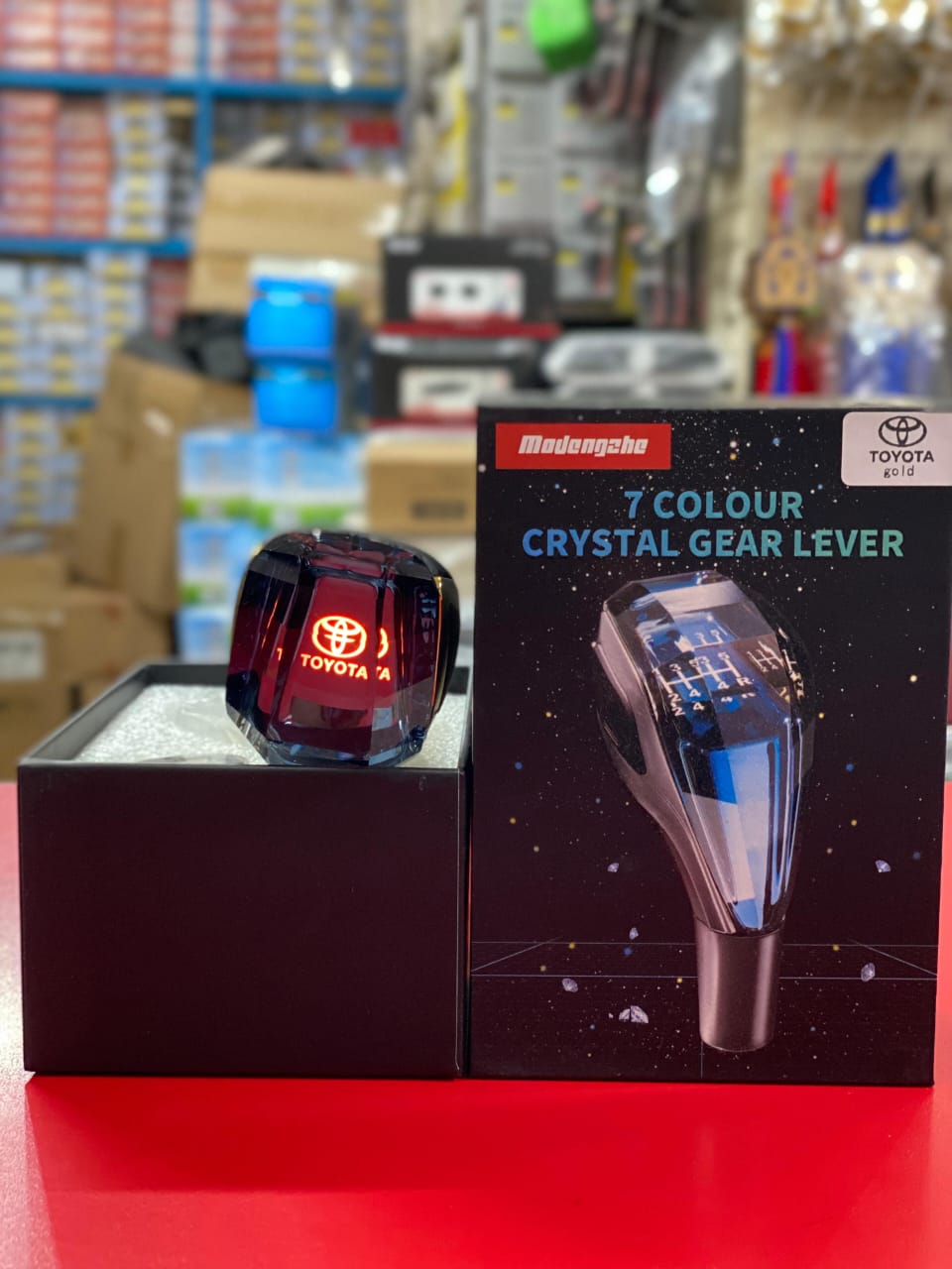 7 COLOUR CRYSTAL GEAR LEVER